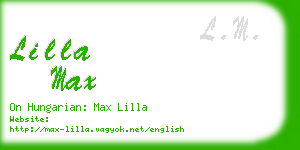 lilla max business card